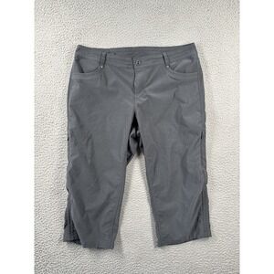 Kuhl Trekr Capri Pants Womens 12 Gray Hiking Camping Gorpcore Nylon Blend